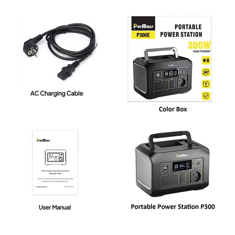Portable Power Station (Solar Generator ) P300E - Purmars Power