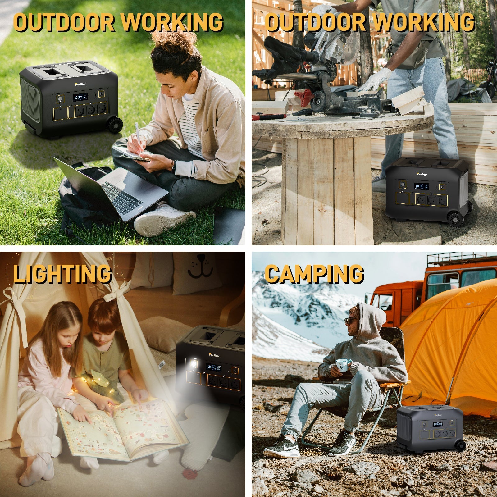 Portable Power Station (Solar Generator) B1200E - Purmars Power