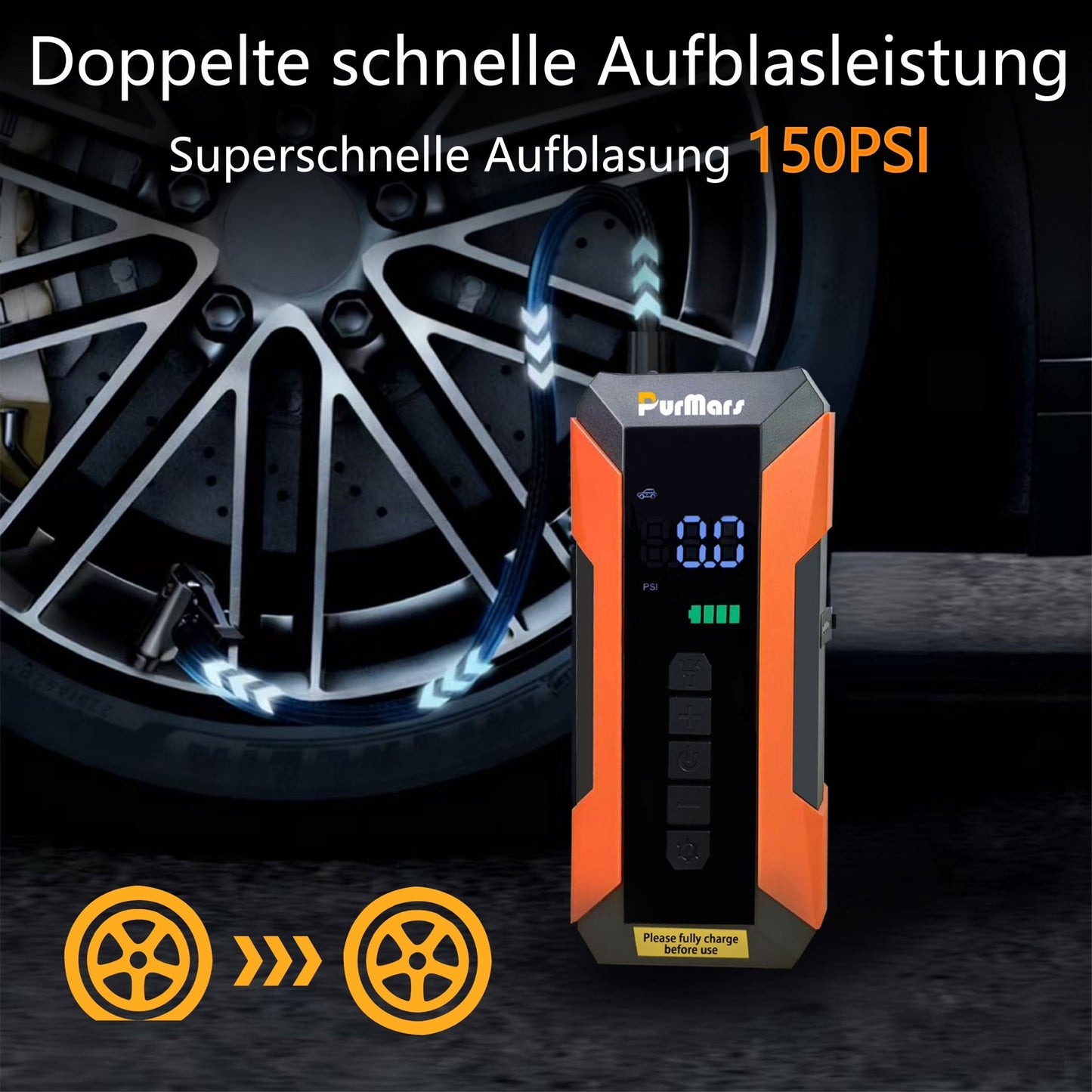 Two - in - one air pump YD02 - Purmars Power