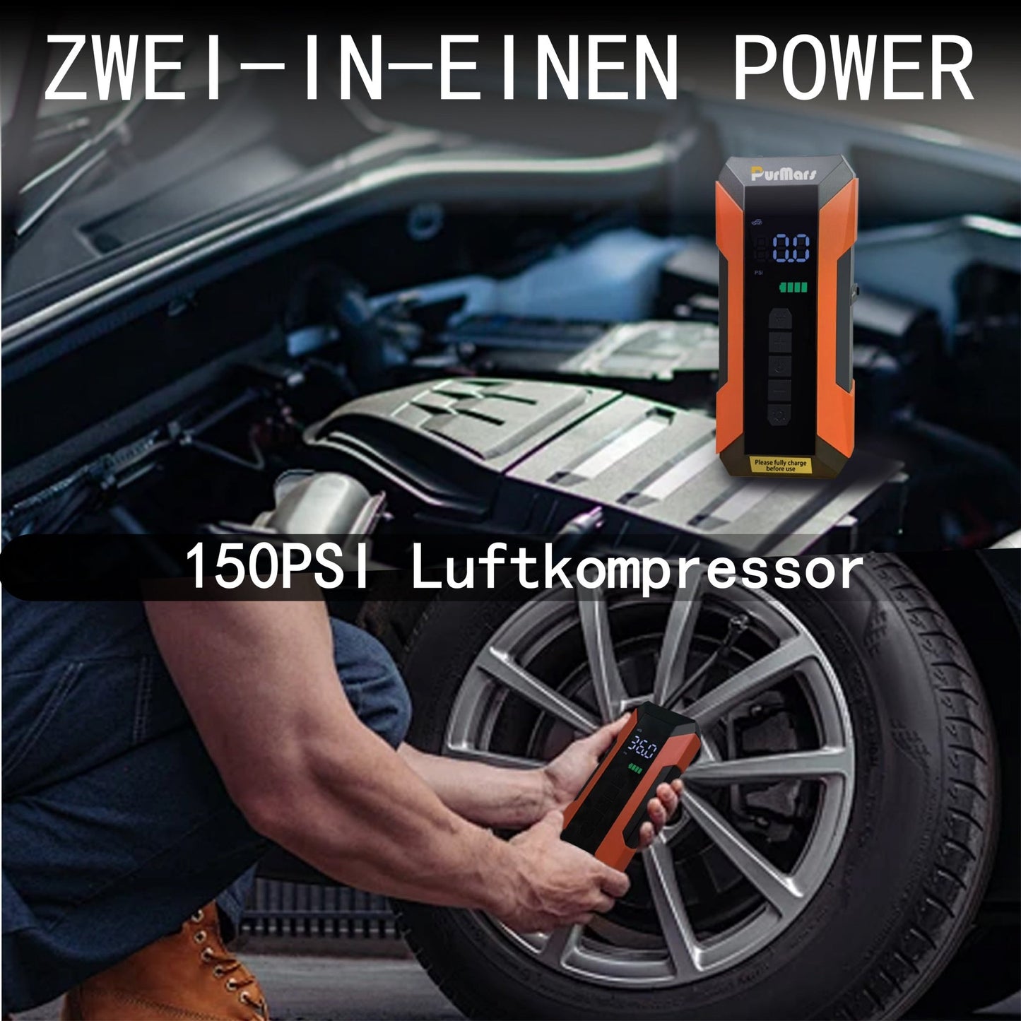 Two - in - one air pump YD02 - Purmars Power